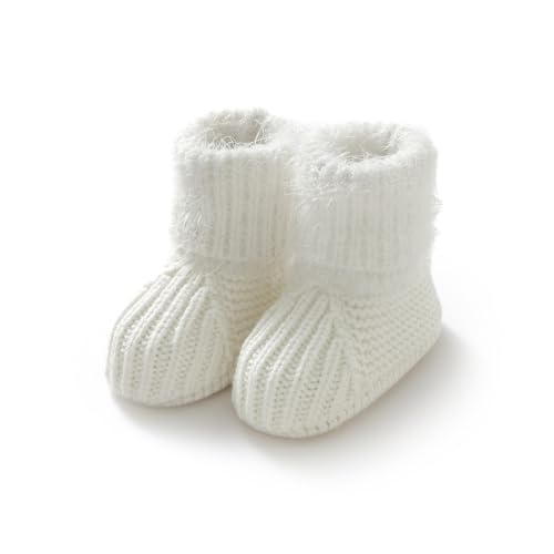 DovFanny Baby Booties Newborn Baby First Shoes Cozy Warm Knit Booties Slippers for Infant Boy Girl