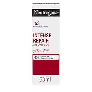 Neutrogena Norwegische Formel Intense Repair, Fußpflege Salbe für Füße mit Glycerin & Panthenol für rissige, raue & trockene Füße (3 x 50 ml)