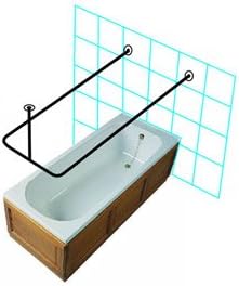 Shower Rods Stainless Steel U-Shaped w/Single Ceiling Support (60” x 30” x 60”)