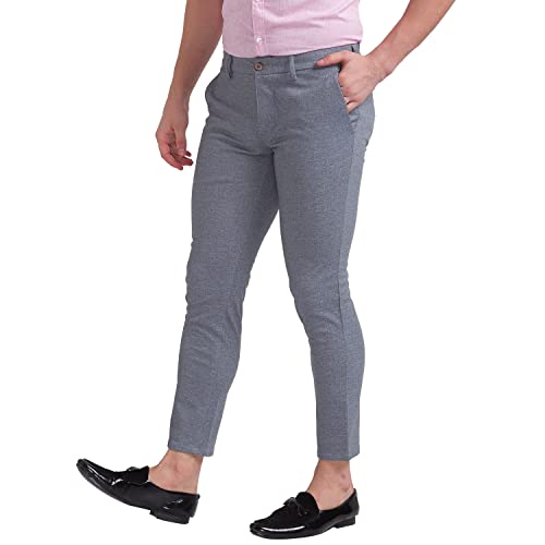 Image of Parx Cotton Black Casual Trouser for Men