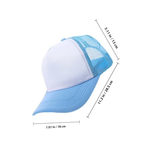 Casquettes de baseball vierges légères en polyester blanc et maille filet - 2