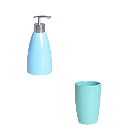 YOURNELO Lovely Macaron Bathroom Accessories Set of 5 Pcs (Green)