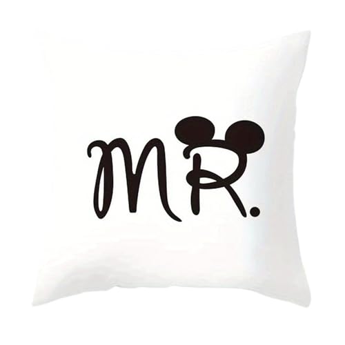 Mr & Mrs Love �n�[�g�p�^�[�� �N�b�V�����J�o�[ 18 x 18 �C���` �|���G�X�e�����P�[�X �\�t�@ �Q�� �� �z�[���f�R���[�V�����p(Multicolored 1)