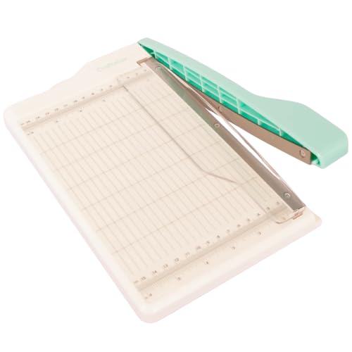 Craftelier - Guillotina para Cortar Papel - Recortadora Portátil para Scrapbooking, Tarjetería o Etiquetas para Cortes de hasta 21,6 cm - con Guía Protectora de Plástico para Mejorar la Precisión