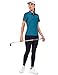 Little Donkey Andy Women's Golf Polo Shirts, Short Sleeve Zip Up Active Shirts for Tennis Workout, Ultra-Breathable UPF 50(Crystal Teal XS)