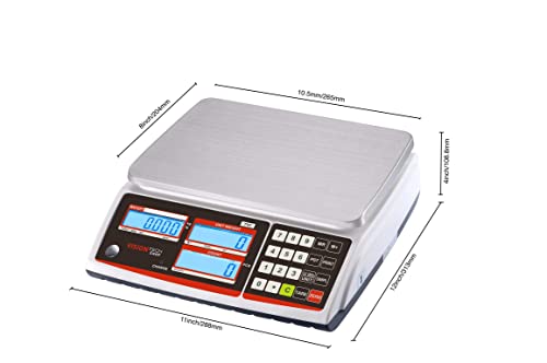 Visiontechshop Tvc-60 Counting Scale For Parts And Coins, Lb/Kg Switchable, 60Lb Capacity, 0.002Lb Readability #TOP4