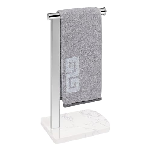 Catálogo para Comprar On-line Toalleros de pie del mes. 44 NearMoon - Soporte para toallas de mano con base de mármol equilibrada, soporte de acero inoxidable 304, toallero de mano en forma de L, barra de toalla de pie para baño, cocina...