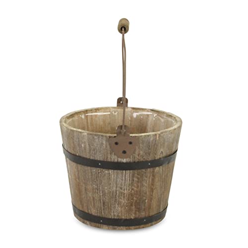Cheung's Fp-3767 Home Decorative Accent Wooden Bucket With Handle #TOP3