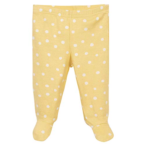 Gerber Baby Girls 3-Piece Shirt, Footed Pant, And Cap Set, Yellow/Ivory, 3-6 Months #TOP4