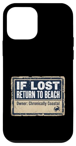 If Lost Return To Beach Coastal Crab Sign �X�}�z�P�[�X iPhone 12 mini �p