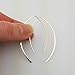 2 Inch Handmade Sterling Silver Hammered Threader Earrings Open Hoop 18 Gauge (1.0mm)