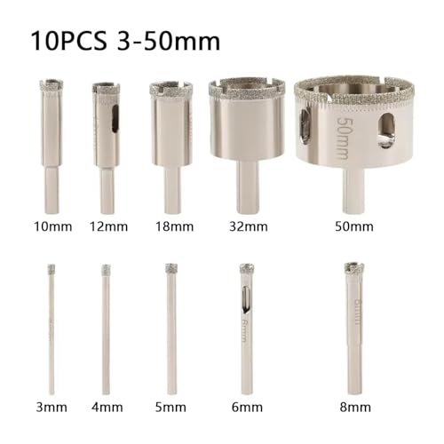 Set de brocas con diamante para vidrio y mármol miniatura 2