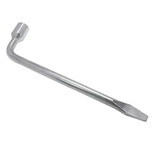 Semetall 19Mm Car Spare Tire Lug Wrench,Slotted End Socket Repair Tool,Tire Replacement Tool (Silver) #TOP3