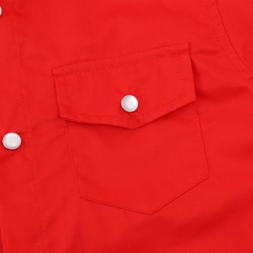 Image of Spring&Gege Boys' Long Sleeve Western Cowboys Pearl Snap Button Down Shirts (5-14 Years)