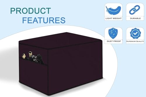 Image of The Furnishing Tree Polyester Waterproof & Dustproof Printer Cover - Compatible with Auto Duplex Laser Brother DCP-L2520D Printers, Heavy-Duty Maroon Polyester , Dimensions in DxWxH - ( 40x42x26 CM)