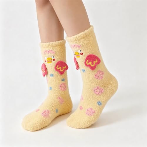 Fzybdd Fuzzy Socks for Women Funny 3D Winter Thicken Fleece Thermal Socks - image 5