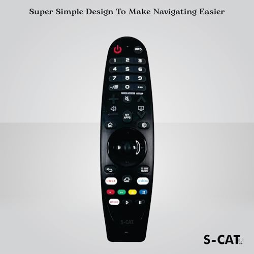 Image of S-CAT Compatible with LG TV Magic Smart Remote Control Model AKB75855501 AN-MR20GA Without Scroll Mouse Pointer & Non Voice Command (Match Old Remote Exactly, Contact Customer Care for Order)