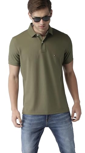 Image of Tommy Hilfiger Men's Short Sleeve Cotton Pique Polo Shirt in Regular Fit 2024 Collection