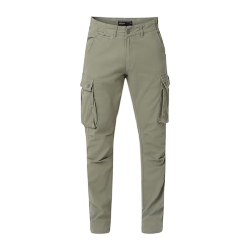 Image of Spykar Men's Relaxed Fit Mid Rise Mid-Rise Casual Cargos