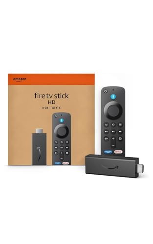 Image of Amazon Fire TV Stick HD (newest model), Alexa Voice Remote with TV power & volume controls, full HD streaming device