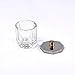Kalolary 2 Pcs Mini Dappen Dish for Nail Acrylic Powder, Glass Crystal Cup with Stainless Steel Lid Nail Art Acrylic Liquid Powder Nail Crystal Bowl Glassware Tools for Nail Art Manicure