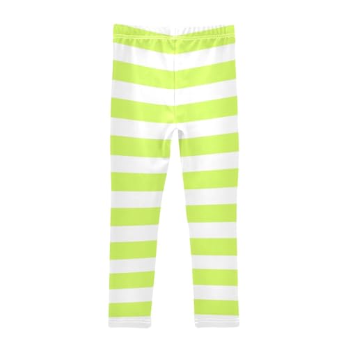 DOMIKING Neon Yellow Girl's Leggings Pants Kids' Yoga Pants Stretchy Workout Bottoms 4 Years2