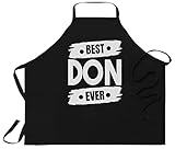 99WakeUp Men Best DON Ever - Personalized DON Name Birthday Apron Workwear - 1 Size fits all Black Apon Kitchen Decor