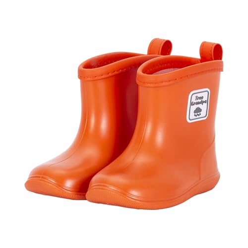 IWIHMIV Toddler Boys Rain Boots Girls Lightweight Short Rain Boots Soft Soles Non Slip Rainboots with Easy On2