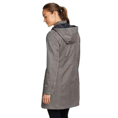 Eddie Bauer Women's Insulated Trench Coat, Dark Charcoal, X-Large - Image 2