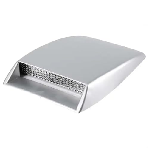 Grille d'aération de capot voiture autocollante universelle en ABS argent