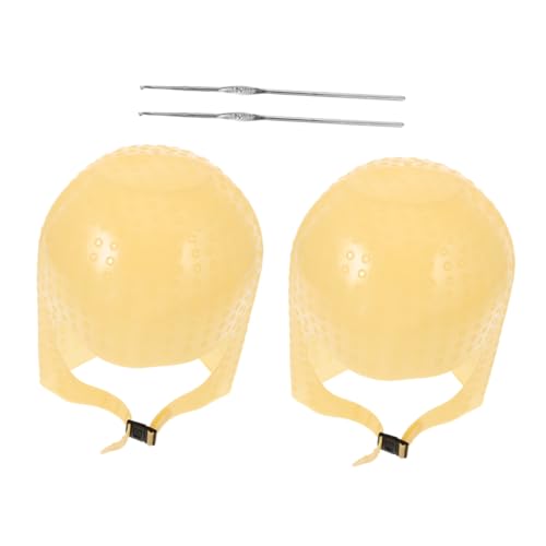 ARTSEWPLY Juego de 2 Gorro de Silicona para Teñir Cabello Unidades con Ganchos Reutilizable Flexible y Duradero Cómodo para Salones y Casa Herramienta Práctica para Mechas y Coloración