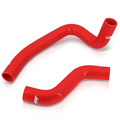 AJP Distributors Upgrade JDM Sport High Temperature 3Ply Nylon Silicone Radiator Coolant Hose Tube Pipe Kit Red Compatible/Replacement For RX7 RX-7 FD3S JM1FD 3G FD 13B-REW 1993 1994 1995 1996 1997