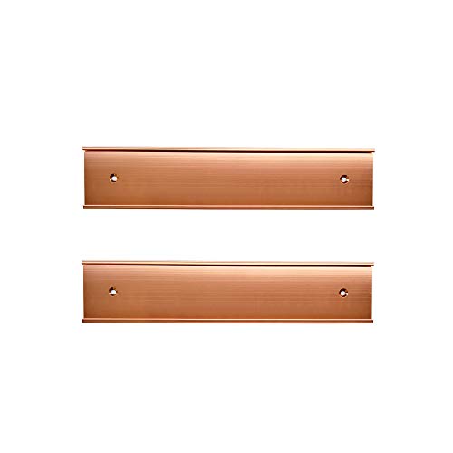 Plaque support de porte 2x10 rose gold pour nom et bureau