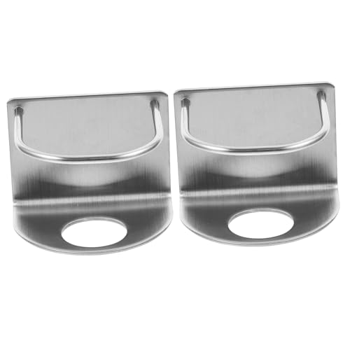 HONMEET 2個ステンレス製壁掛け歯磨き粉ホルダー 強力粘着式 浴室収納ラック 多機能チューブラック 洗面所用整理棚