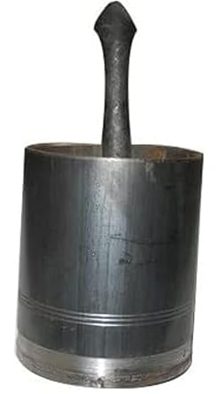 Iron imam dasta (khallad musli) used for Grinding, and Mixing Herbs, Spices, and other Ingredients like Garlic Crushing, and Ginger set large size 5x8 inchs khallad musli 12 inchs Mortar & Pestle set