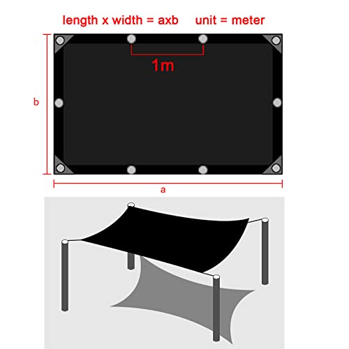 Bâche d'ombrage 5x8m extérieure anti-UV pour filet de plantes - 6