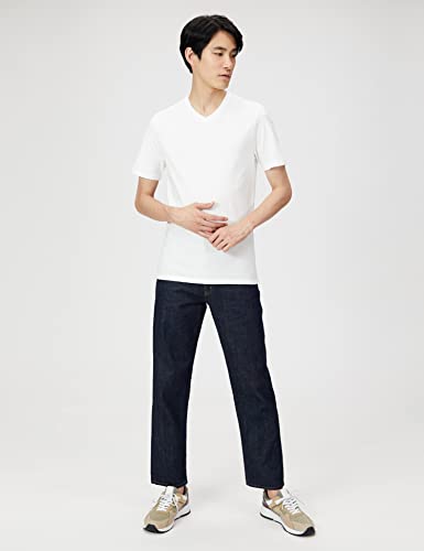 Amazon Essentials Men's Slim-Fit Short-Sleeve V-Neck T-Shirt, Pack Of 2, White, Large #TOP4