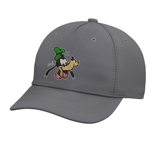Disney Goofy Big Face Retro Character Trip Matching Adjustable Embroidered Baseball Hat Slate Grey