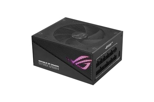 ASUS ROG Strix 1200 W Gold Aura Edition Netzteil (Zertifiziert 80+ Gold, ATX 3.0, Cybenetics Lambda A+ Zertifiziert, PCIe Gen 5.0, Axial-Tech, Aura Sync Lüfter)