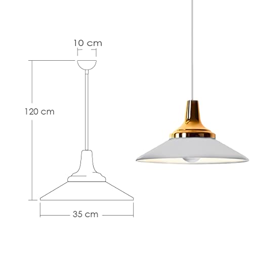 Reviews y listado de Lampara colgante blanca disponible en línea. 11 Imagen adicional