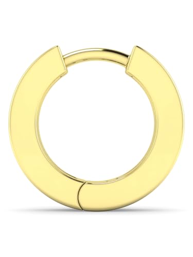 Image of ORIONZ Hoop Earrings for Men & Boys (1 Piece) - 925 Sterling Silver - Gift for Birthday Anniversary - 18k Gold Plated Jewellery - Men Fashion