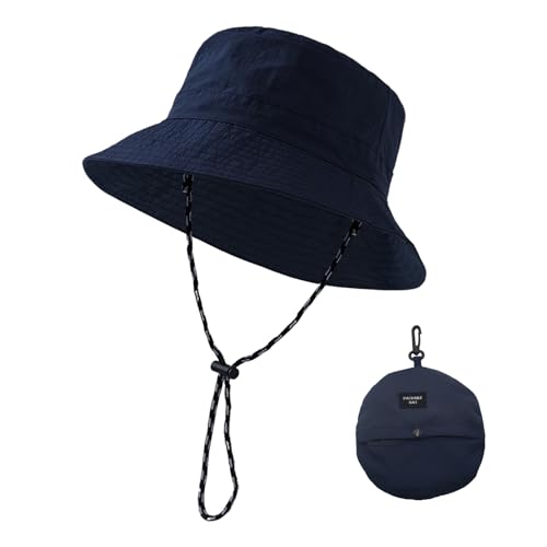 POPAPIE 1 Stück Wasserdicht Fischerhut,Sonnenhut für Damen,Faltbar Regenhut,Bucket Hat,Herren Anglerhut für Strände Schwimmbäder Parks Camping Picknicks,Outdoor Aktivitäten