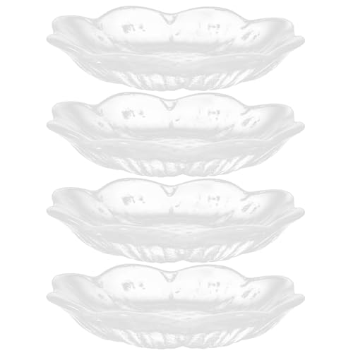 Sewroro Posavasos de Vidrio Transparente 4 Piezas Platillos para Tazas de Té Manteles Individuales Aislantes del Calor para Mesa Accesorios para Hogar Cafetería y Restaurante