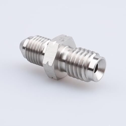 Image of AC PERFORMANCE 3AN Male to M10x1.25 Inverted Flare Brake Fitting SS | Brake master cylinder adapter, stainless steel