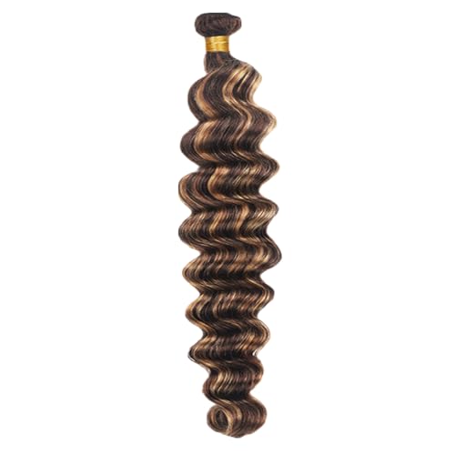 Extensiones de cabello humano con ondas profundas para dar volumen natural 4