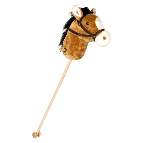 small foot Steckenpferd Nico, aus Holz und Plüsch, mit Halfter, Zügeln, Haltegriffen & Geräuschen, ab 3 Jahren, 11718