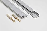 Die Profile sind schon ab Werk vorgebohrt - Schrauben und Dübel sind enthalten - Für Spiegelstärken bis 6 mm