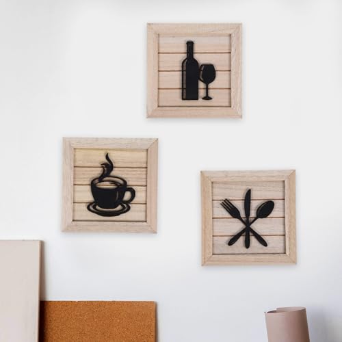 Motif vintage décoration de cuisine triptyque mural élégant pour porte - 8