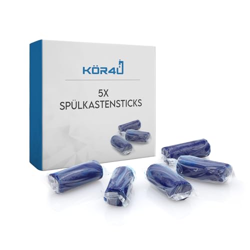 kör4u Bastoncini per sciacquone – 5 pastiglie per pulizia Duofresh, fresche, efficaci contro calcare e depositi, ecologici e biodegradabili