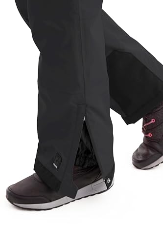 killtec Mädchen Skihose mit abzippbarem Latz und Kantenschutz Girls Skihose 242, schwarz, 176, 43402-000